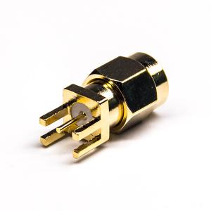 Wholesale Full Brass RF Coaxial Connector SMA Male Connector For Pcb Vertical 180° from china suppliers