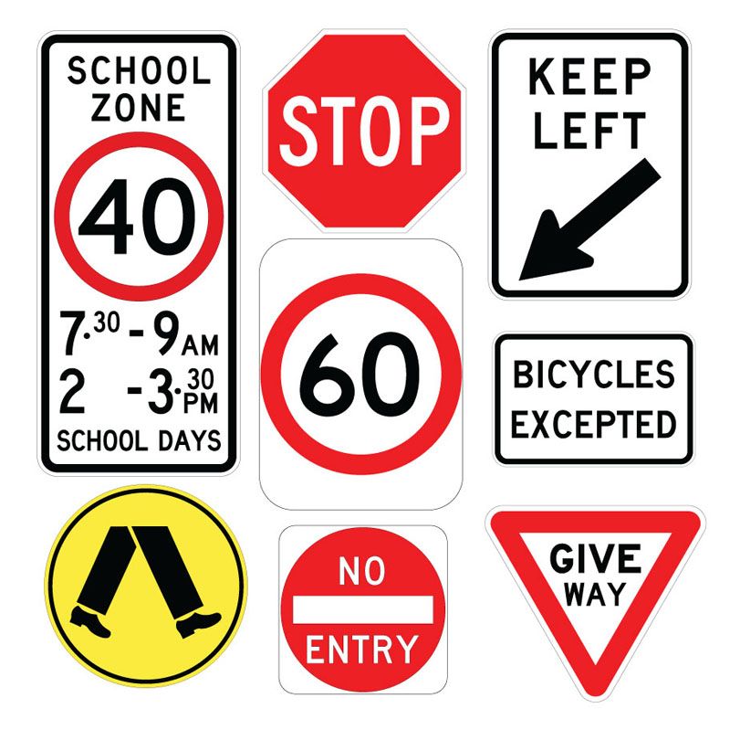 10cm-25cm Reflective Tape Road Sign Board For Traffic Safety Warning