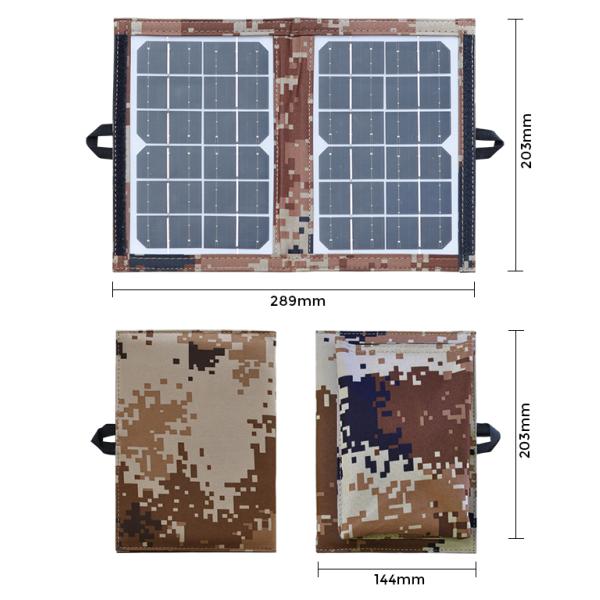 ROSH usb Portable Solar Panel Camping Mobile Phone Charger 6W