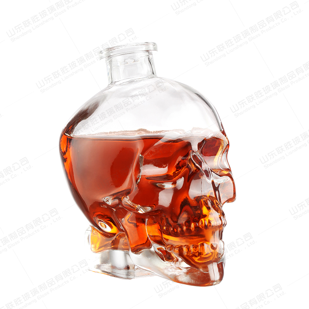 1000ml Glass Bottle With Cork For Whisky Vodka And Wine Customized Color