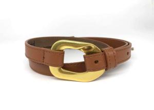 Wholesale 2.3cm Cowhide Women'S Fashion Leather Belts With O Ring Shape Alloy Buckle from china suppliers