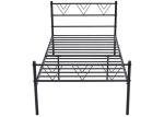 Simple Furniture Home Single Double Q235 Wrought Iron Platform Bed Frame Queen