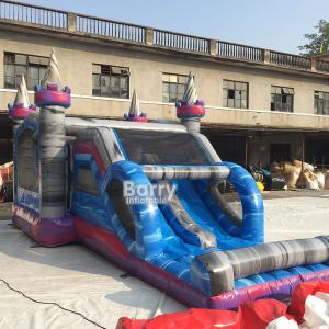 Wholesale CE Tarpaulin Commercial Inflatable Castle With Water Slide Pool 10mL*5mW*6mH from china suppliers