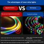 Outdoor IP67 12V 6*12MM Marquee Flowing Water Silicone Strip Lights Colorful
