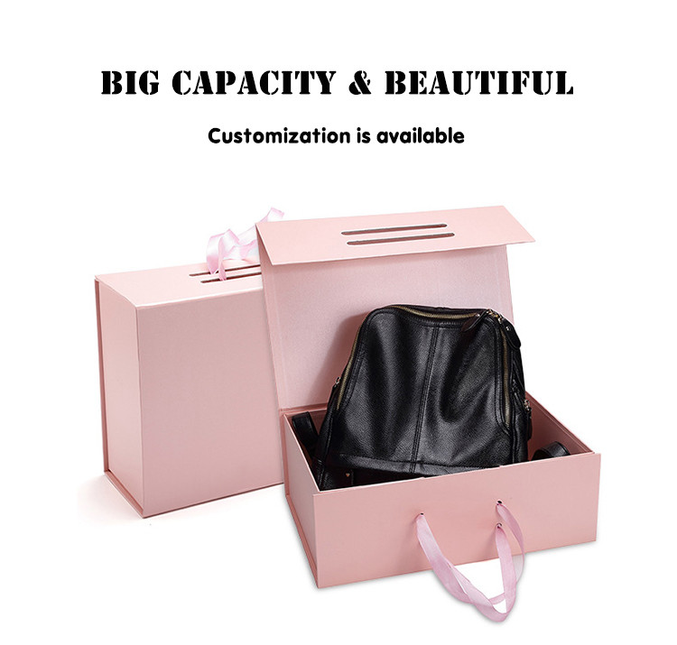 Clothing Packaging Cardboard Folding Box Special Paper Gift Box With Handle