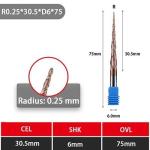 4 Flutes 3/8" TiN Coated Tapered End Mills