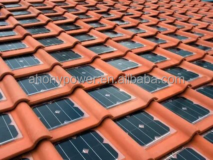 16w Solar Roof Tile Transparent Solar Panel Roof Shingles Bificial Solar Cell Module