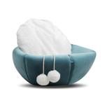 2-in-1 Foldable round shape deep sleep cat house durable cat pet bed breathable