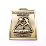 Plating Gold Brass Custom Metal Medals , Custom Award Medals For Souvenir