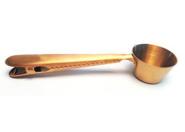 Food Grade Stainless Steel Coffee Measuring Spoon With Bag Clip Metal Coffee