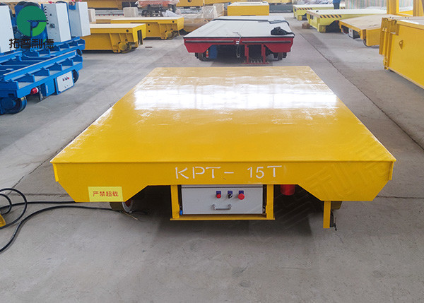 electric motorized cart moving on rails