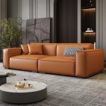 Leather Custom Sofa Bed Straight Row Minimalist Living Room Head Layer Cowhide