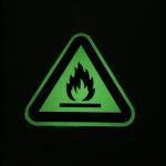 Photoluminescent Explosive Hazard Symbol Custom Warning Signs