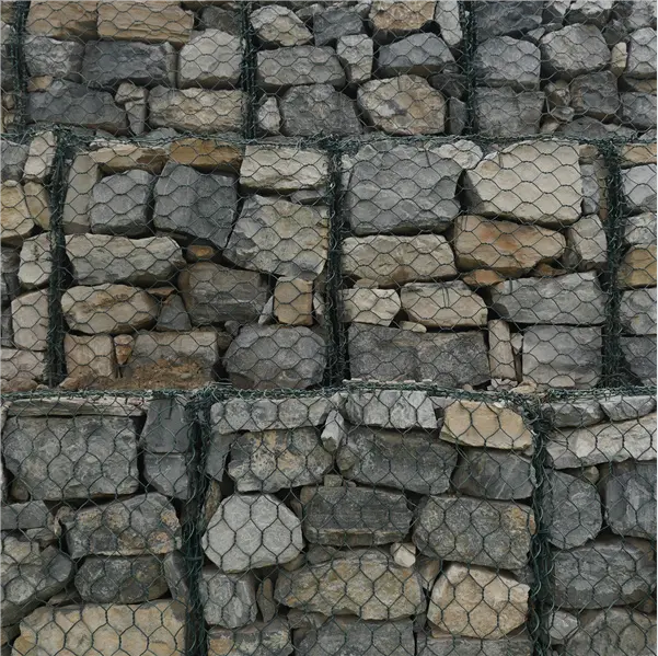 2mx1mx0.5m Hexagonal Hole Galvanized Weave Gabion Boxes Protection Netting Gabion Basket Stone Cage