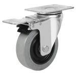 Heavy Duty Industrial Caster Wheels Swivel TPR Castor Wheel with Brake