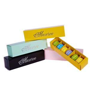 China Food Grade Macaron Packaging Boxes Corrugated Paper Archaize Style Eco Friendly on sale