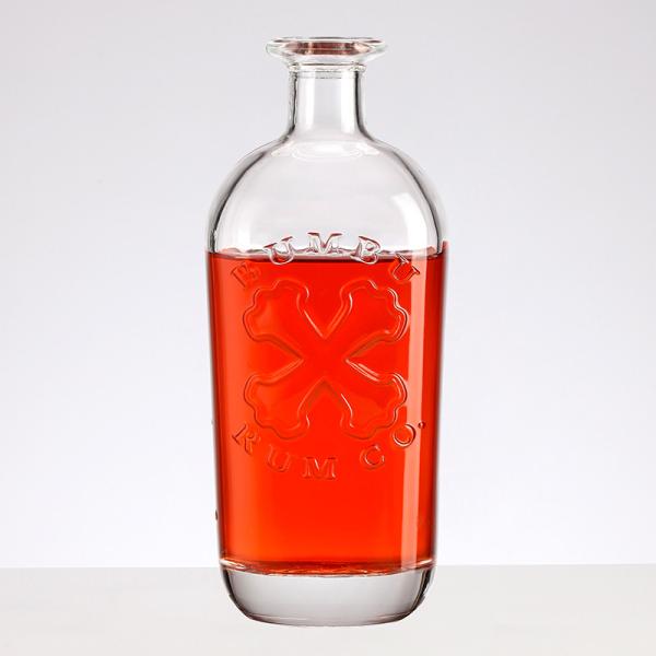 700ml 750ml 1000ml Frosted Printing Glass Bottle Extra Super Flint for Gin Vodka