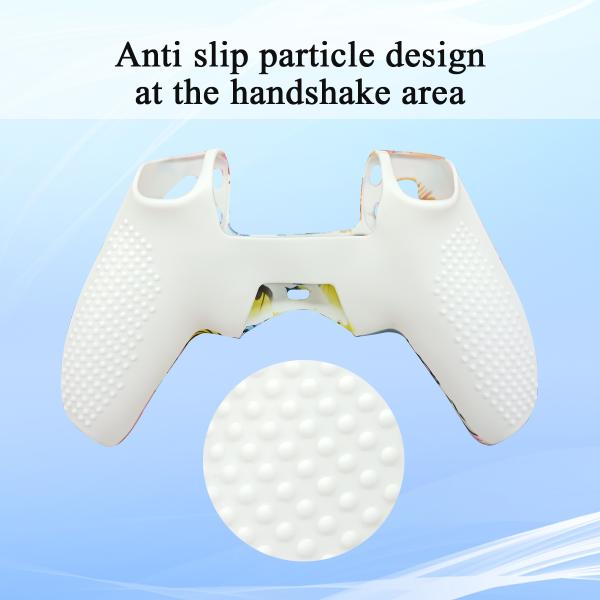 Water-Transfer Print Graffiti Pattern Silicone Protective Case For PS5 Anti-Slip Texture