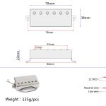 Alnico 5 Humbucker Chrome Metal Pickup Double Coil 12~13kΩ for LP Guitar Bridge