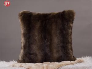 Wholesale Square thick and soft pile 100% animal-free double sided faux fur fuzzy cozy throw pillow covers set from china suppliers