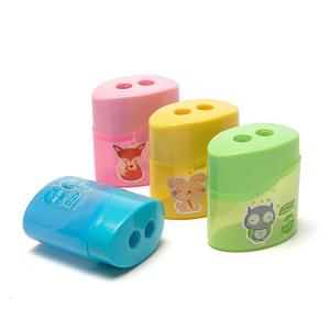 Wholesale Cartoon Clear Transparent Oval Pencil Sharpener Double Hole from china suppliers