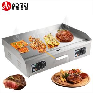 Wholesale 8mm Thickness Commercial Kitchen Stainless Steel Flat Top Griddle Grill for Restaurant from china suppliers