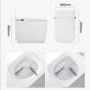 Wholesale Bathroom Sanitary Ware Ceramic Modern Smart One Piece Toilet Foot Sensation Flushing Elongated Bowl Design from china suppliers