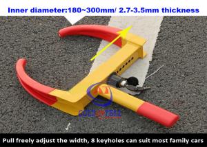 Wholesale A3 Steel SUV / Motorcycle / Motorhome Wheel Clamps Suit Width 180 - 300mm Wheel from china suppliers