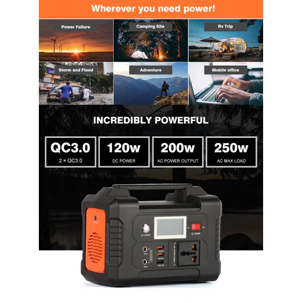 110V 220V 200w 300w Residential Solar Power System Custom Portable Power Station For Outdoor Camping And Hiking