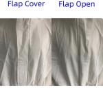 Breathable Anti Static EN1073 White Disposable Micro Film Suit For Solid