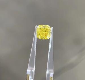Wholesale cushion loose diamond HPHT Lab Grown Yellow Diamond Certified Synthetic Diamonds from china suppliers