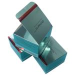 Silver Hot Foil Logo Paper Gift Boxes 375Gsm Cosmetic Metallic Material