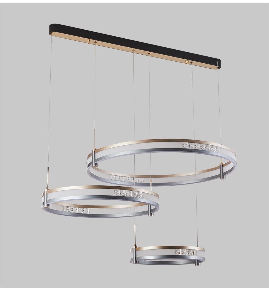 Acrylic Modern Simple Waltz Chandelier Three Color Switching