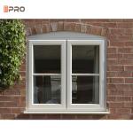 AS2047 Aluminum Casement Windows Wooden Grain Glass Sliding Window