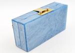 Delicate Girls Acrylic Clutch Bag With Twinkling Diamond Crystal And Golden Lock