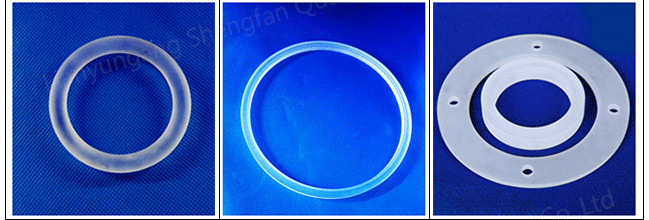Anti Corrosion Fused Quartz Glass Flange , Clear Uv Grade Fused Silica