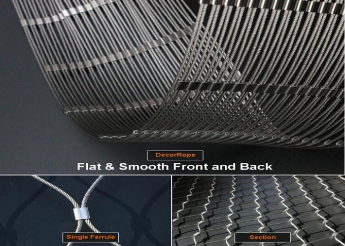 Classical Inox Balustrade Cable Mesh , X Tend Stainless Steel Rope Mesh Webnet 0