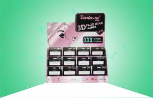 Wholesale Three Tier Cardboard Countertop Displays Glossy Finish For Selling Fake Eyelashes from china suppliers
