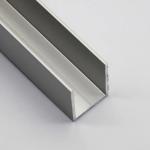 AISI 6082 Aluminium U Channels 200*75mm 2 Inch Silver Anodized Brushed ISO