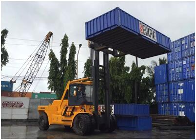 Wei Chai Engine 30 Ton 35 Ton Diesel Port Forklift Rough Tire Min Lifting Height 200MM