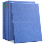 Custom shape Blue Felt Wall Panels Eco Friendly Acoustic Treatment For Classroom