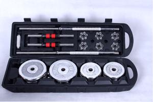 Wholesale fitness weight lifting adjustable dumbbell barbell sets 50kg with steel collars or hex spinlock from china suppliers