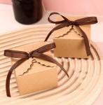 ribbon closure kraft flat pack gift box