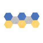 3800gsm Colorful Hexagon Soundproof Panels Polyester Fiber For Decoration