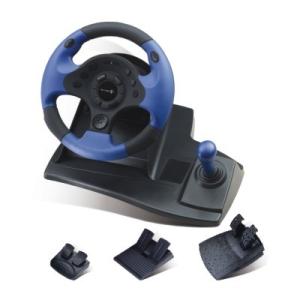 Wholesale Double Vibration Feedback Driving Game Steering Wheel Compatible Window 98 / Me from china suppliers