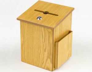 Wholesale Wooden Suggestion Box w/ Sign Holder, Side Pocket, Wall or Counter from china suppliers