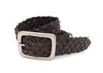 Casual Mens 4.0cm Brown Braided Leather Belt For Pants