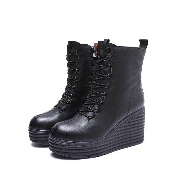S222 PU foam light weight thick-soled mid-tube women's boots retro ethnic