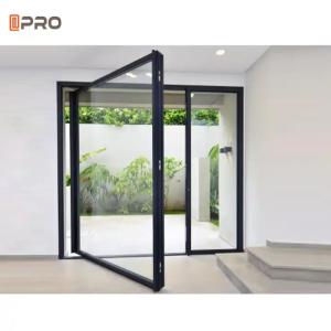 Wholesale Villas Modern Interior Aluminium Pivoting Doors Front Entry Glass Pivot Door from china suppliers