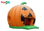 Child Tarpaulin Halloween Inflatable Pumpkin Bouncer For Party